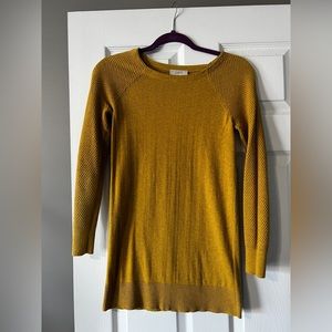 LOFT sweater - size XXSP- mustard color/turmeric yellow